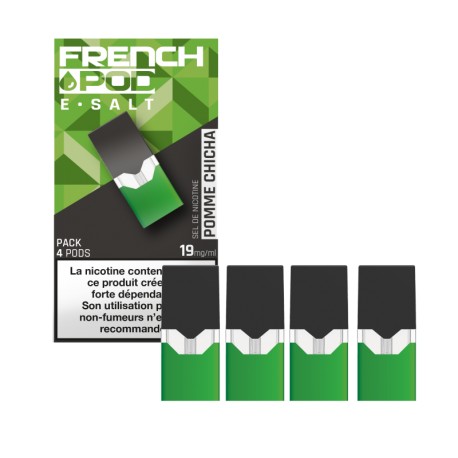 12x Cartouches FRENCH POD POMME CHICHA