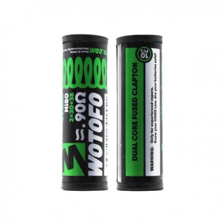 10pcs Ni80 Dual Core Fused Clapton 2*30+38G / 0.90ohm