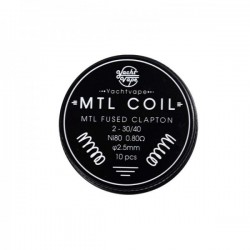 Mtl Coil Mtl Fused Clapton 2-30/40 ni80 0.80ohm 2.5mm (10pcs)
