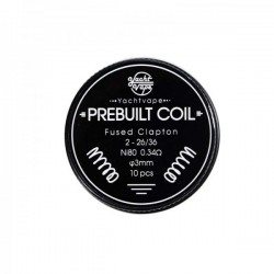 Prebuilt Coil Fused Clapton 2-26/36 ni80 0.34ohm 3mm (10pcs)