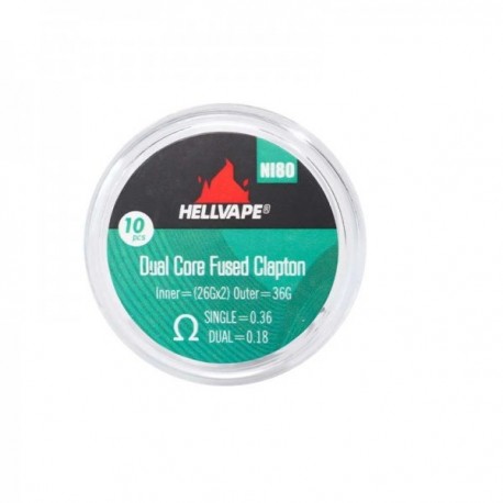 1 Boîte de NI80 Dual Core Fused Claptons Coils pre-built