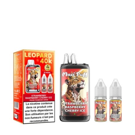Leopard+ 40K 1100mAh 20ml / 2% - Strawberry Raspberry Cherry Ice