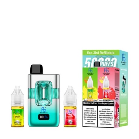 ECO 2in1 Refillable 50000 Puffs 20mg - Cool Mint & Watermelon Ice