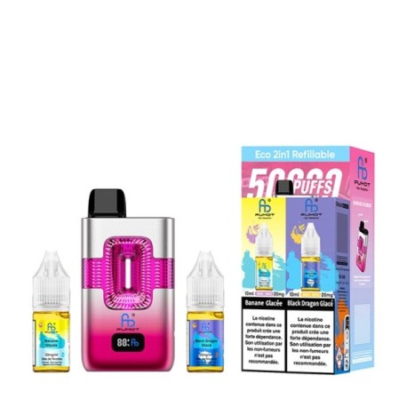 ECO 2in1 Refillable 50000 Puffs 20mg - Banana Ice & Black Dragon Ice