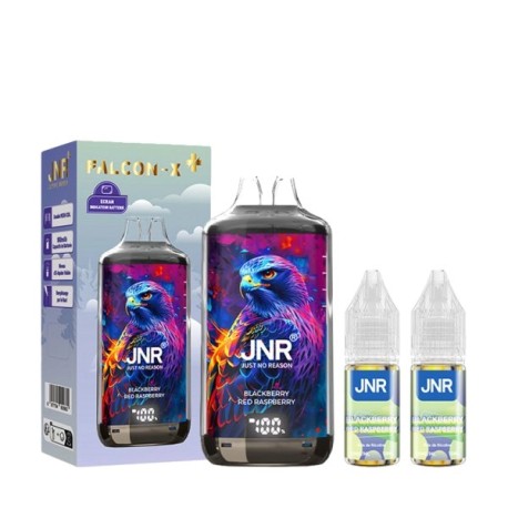 5 Pack de Falcon-X 28k 950mAh 18ml / 2% - Blackberry Red Raspberry