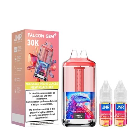5 Pack de Falcon Gem+ 30K 950mAh 18ml / 2% - New Peach Ice