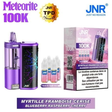 3 Pack de Meteorite 100K 1200mAh 10ml / 2% - Blueberry Raspberry Cherry