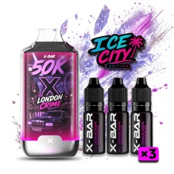 3 Pack de Ice City 50K 850mAh 20ml / 20mg - London Crime