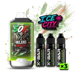 3 Pack de Ice City 50K 850mAh 20ml / 20mg - Milano Mafia