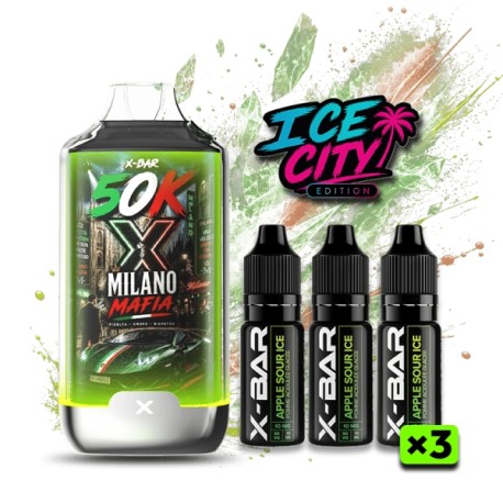 3 Pack de Ice City 50K 850mAh 20ml / 20mg - Milano Mafia