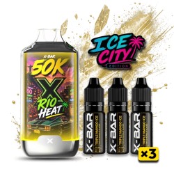 3 Pack de Ice City 50K 850mAh 20ml / 20mg - Rio Heat