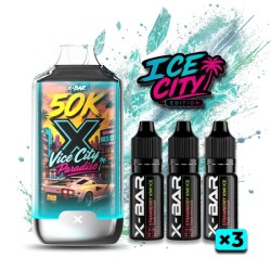 3 Pack de Ice City 50K 850mAh 20ml / 20mg - V-Ice City Paradise