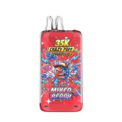 5 Pack de Crazy Puff 35K 1100mAh 20ml / 2% - Mixed Berry