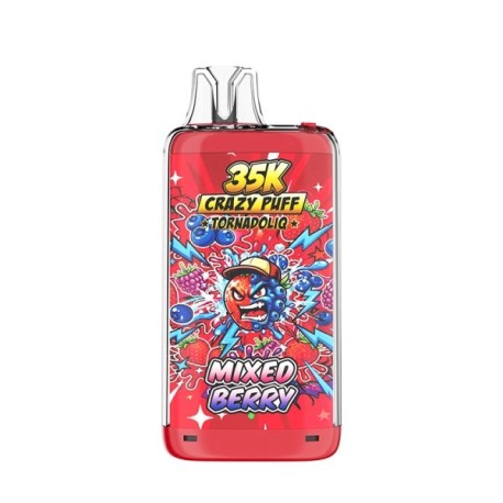 5 Pack de Crazy Puff 35K 1100mAh 20ml / 2% - Mixed Berry