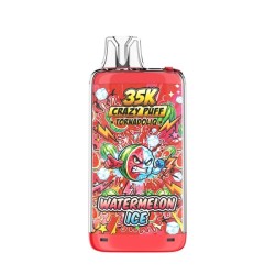 5 Pack de Crazy Puff 35K 1100mAh 20ml / 2% - Watermelon Ice