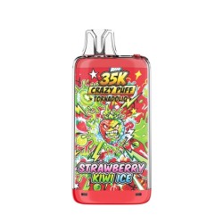 5 Pack de Crazy Puff 35K 1100mAh 20ml / 2% - Strawberry Kiwi Ice