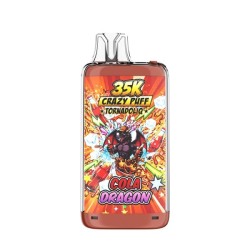 5 Pack de Crazy Puff 35K 1100mAh 20ml / 2% - Cola Dragon