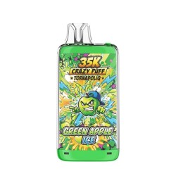 5 Pack de Crazy Puff 35K 1100mAh 20ml / 2% - Green Apple Ice