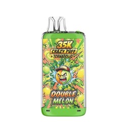 5 Pack de Crazy Puff 35K 1100mAh 20ml / 2% - Double Melon