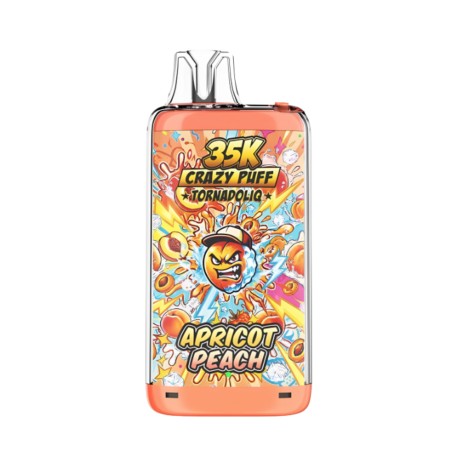 5 Pack de Crazy Puff 35K 1100mAh 20ml / 2% - Apricot Peach