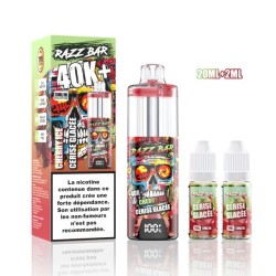 5 Pack de RazzBar 40K+ 850mAh 20ml / 2% - Cherry Ice