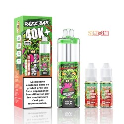 5 Pack de RazzBar 40K+ 850mAh 20ml / 2% - Strawberry Watemelon Ice