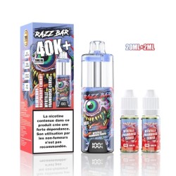 5 Pack de RazzBar 40K+ 850mAh 20ml / 2% - Blueberry Raspberry Cherry