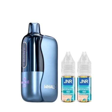 5 Packs de Whale 38K 1000mAh 2% - Blueberry Red Raspberry