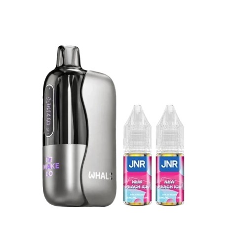 5 Packs de Whale 38K 1000mAh 2% - New Peach Ice