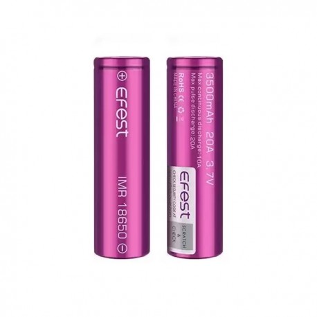 2x Accu IMR 18650 3500mAh 20A flat top