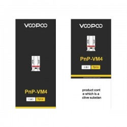 Résistances VOOPOO Mesh PnP VM4 0.6Ω pour Vinci Pod (5pcs)